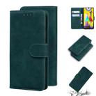 For Samsung Galaxy M31 Skin Feel Pure Color Flip Leather Phone Case(Green) - 1