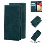 For Samsung Galaxy A02s 164.2mm Skin Feel Pure Color Flip Leather Phone Case(Green) - 1