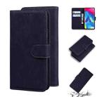 For Samsung Galaxy A10 / M10 Skin Feel Pure Color Flip Leather Phone Case(Black) - 1