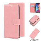 For Samsung Galaxy A10e / A20e Skin Feel Pure Color Flip Leather Phone Case(Pink) - 1