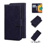 For Samsung Galaxy A20 / A30 Skin Feel Pure Color Flip Leather Phone Case(Black) - 1