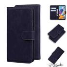 For Samsung Galaxy A21 Skin Feel Pure Color Flip Leather Phone Case(Black) - 1