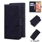 For Samsung Galaxy A42 5G Skin Feel Pure Color Flip Leather Phone Case(Black) - 1
