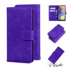 For Samsung Galaxy A70 / A70s Skin Feel Pure Color Flip Leather Phone Case(Purple) - 1