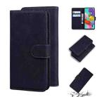 For Samsung Galaxy A71 4G Skin Feel Pure Color Flip Leather Phone Case(Black) - 1