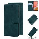 For Samsung Galaxy A72 5G Skin Feel Pure Color Flip Leather Phone Case(Green) - 1