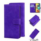 For Samsung Galaxy A51 5G Skin Feel Pure Color Flip Leather Phone Case(Purple) - 1