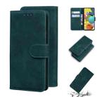 For Samsung Galaxy A51 5G Skin Feel Pure Color Flip Leather Phone Case(Green) - 1