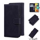 For Samsung Galaxy A71 5G Skin Feel Pure Color Flip Leather Phone Case(Black) - 1