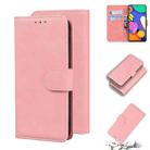 For Samsung Galaxy M62 / F62 Skin Feel Pure Color Flip Leather Phone Case(Pink) - 1