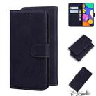 For Samsung Galaxy M62 / F62 Skin Feel Pure Color Flip Leather Phone Case(Black) - 1