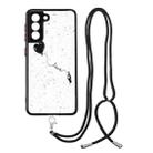 For Samsung Galaxy S22+ 5G Starry Sky Epoxy TPU Phone Case with Neck Lanyard(Love) - 1