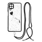 For Samsung Galaxy A22 4G Starry Sky Epoxy TPU Phone Case with Neck Lanyard(Love) - 1
