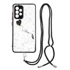 For Samsung Galaxy A53 5G Starry Sky Epoxy TPU Phone Case with Neck Lanyard(Love) - 1
