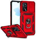 For OPPO A16 Sliding Camshield Holder Phone Case(Red) - 1