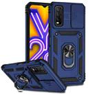 For vivo Y20 Sliding Camshield Holder Phone Case(Blue) - 1