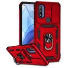 For Motorola Moto G Pure Sliding Camshield Holder Phone Case(Red) - 1