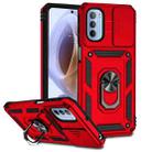 For Motorola Moto G31 Sliding Camshield Holder Phone Case(Red) - 1