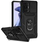 For Xiaomi Mi 11T Sliding Camshield Holder Phone Case(Black) - 1