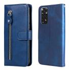 For Xiaomi Redmi Note 11 4G(Global)/Redmi Note 11s 4G(Global) Fashion Calf Texture Zipper Horizontal Flip Leather Case(Blue) - 1
