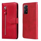 For Xiaomi Redmi Note 11 Pro 4G/Redmi Note 11 Pro 5G(Global)/Redmi Note 11E Pro Fashion Calf Texture Zipper Horizontal Flip Leather Case(Red) - 1