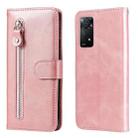 For Xiaomi Redmi Note 11 Pro 4G/Redmi Note 11 Pro 5G(Global)/Redmi Note 11E Pro Fashion Calf Texture Zipper Horizontal Flip Leather Case(Rose Gold) - 1