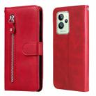 For OPPO Realme GT2 Pro Fashion Calf Texture Zipper Horizontal Flip Leather Case(Red) - 1