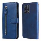 For OPPO Realme 9 Pro/Realme V25 Fashion Calf Texture Zipper Horizontal Flip Leather Case(Blue) - 1