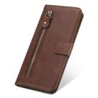 For Samsung Galaxy A23 /Galaxy M23/Galaxy F23 Fashion Calf Texture Zipper Horizontal Flip Leather Case(Brown) - 7