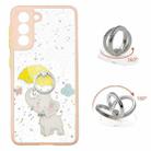 For Samsung Galaxy S22+ 5G Starry Sky Epoxy TPU Phone Case with Ring Holder(Elephant) - 1