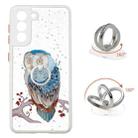 For Samsung Galaxy S22+ 5G Starry Sky Epoxy TPU Phone Case with Ring Holder(Owl) - 1