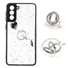 For Samsung Galaxy S21 FE 5G Starry Sky Epoxy TPU Phone Case with Ring Holder(Heart) - 1