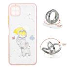 For Samsung Galaxy A22 5G Starry Sky Epoxy TPU Phone Case with Ring Holder(Elephant) - 1