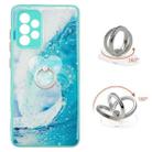 For Samsung Galaxy A53 5G Starry Sky Epoxy TPU Phone Case with Ring Holder(Waves) - 1