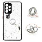 For Samsung Galaxy A73 5G Starry Sky Epoxy TPU Phone Case with Ring Holder(Heart) - 1