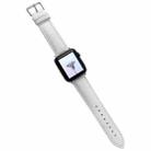 Glossy Leather Watch Band For Apple Watch Ultra 49mm / Series 8&7 45mm / SE 2&6&SE&5&4 44mm / 3&2&1 42mm(White) - 1