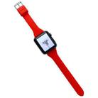 Small Waist Silicone Watch Band For Apple Watch Series 8&7 41mm / SE 2&6&SE&5&4 40mm / 3&2&1 38mm(B) - 1