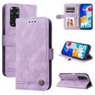 For Xiaomi Redmi Note 11 4G(Global)/Redmi Note 11s 4G(Global) Skin Feel Life Tree Metal Button Horizontal Flip Leather Case(Purple) - 1