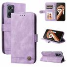 For OPPO Realme 9i / A36 4G / A76 4G(Global) Skin Feel Life Tree Metal Button Horizontal Flip Leather Case(Purple) - 1