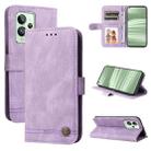 For OPPO Realme GT2 Pro Skin Feel Life Tree Metal Button Horizontal Flip Leather Case(Purple) - 1