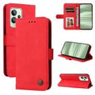 For OPPO Realme GT2 Pro Skin Feel Life Tree Metal Button Horizontal Flip Leather Case(Red) - 1