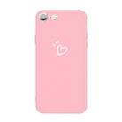 For iPhone 6s / 6 Three Dots Love-heart Pattern Colorful Frosted TPU Phone Protective Case(Pink) - 1