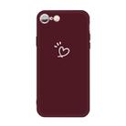 For iPhone 6s / 6 Three Dots Love-heart Pattern Colorful Frosted TPU Phone Protective Case(Wine Red) - 1