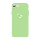 For iPhone 6s / 6 Three Dots Love-heart Pattern Colorful Frosted TPU Phone Protective Case(Green) - 1