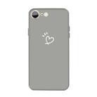 For iPhone SE 2022 / SE 2020 / 8 / 7 Three Dots Love-heart Pattern Colorful Frosted TPU Phone Protective Case(Gray) - 1