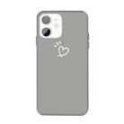 For iPhone 11 Three Dots Love-heart Pattern Colorful Frosted TPU Phone Protective Case(Gray) - 1