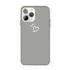 For iPhone 11 Pro Three Dots Love-heart Pattern Colorful Frosted TPU Phone Protective Case(Gray) - 1