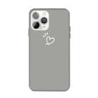 For iPhone 11 Pro Max Three Dots Love-heart Pattern Colorful Frosted TPU Phone Protective Case(Gray) - 1