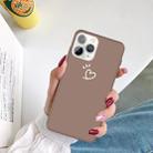 For iPhone 11 Pro Max Three Dots Love-heart Pattern Colorful Frosted TPU Phone Protective Case(Khaki) - 5