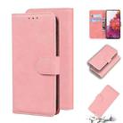 For Samsung Galaxy S20 FE/S20 Lite/S20 FE 5G Skin Feel Pure Color Flip Leather Phone Case(Pink) - 1